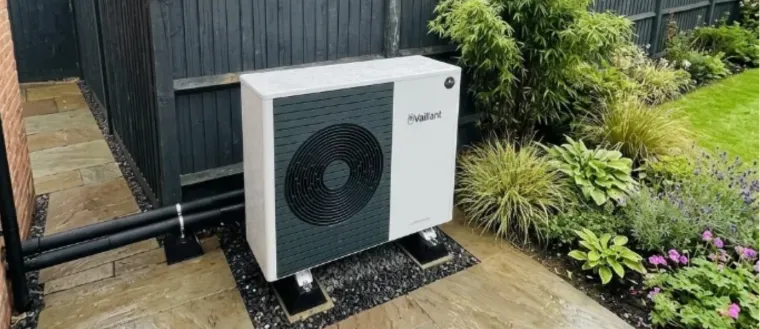 Completed heat pump install