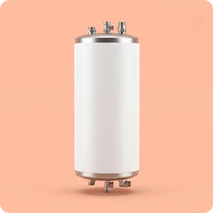 White hot water cylinder