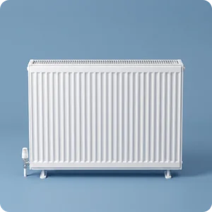 White panel radiator